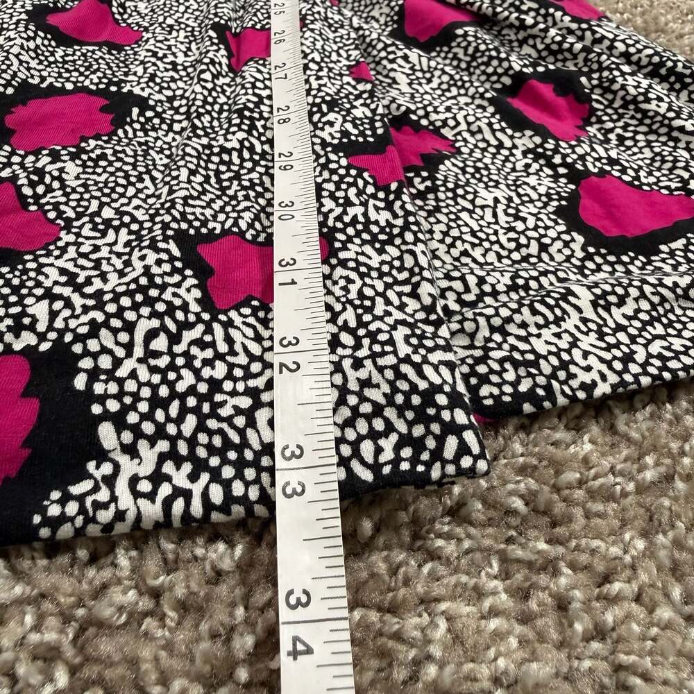 Diane von Furstenberg DVF Soft Stretch Wrap Dress Pink Abstract Print Luxury 2 - Picture 9 of 11